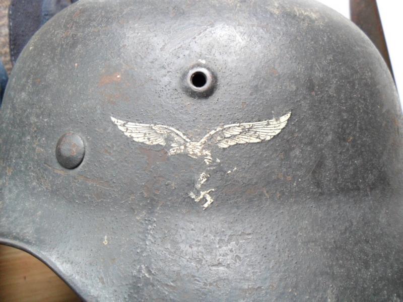 WW2 German M40 Luftwaffe Single Decal Helmet 