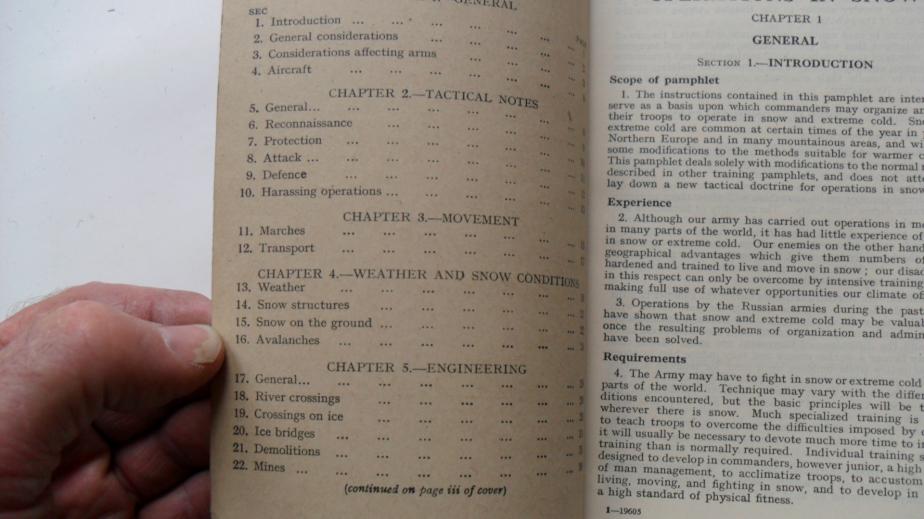Scarce 1943 'Operations in Snow'-  Training Pamphlet No. 62