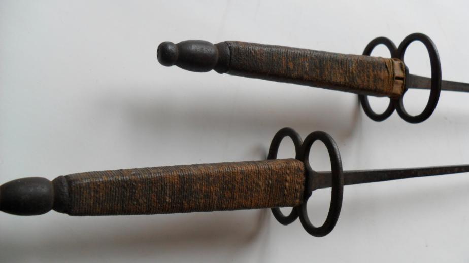  19th Century Fencing Epees - Matching Pair 