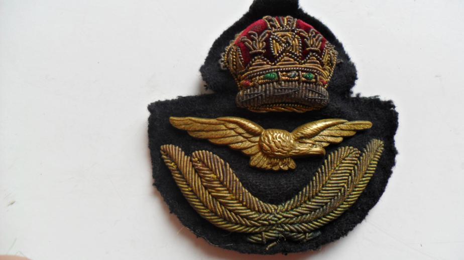 WW2 RAF Officers Bullion Cap Badge