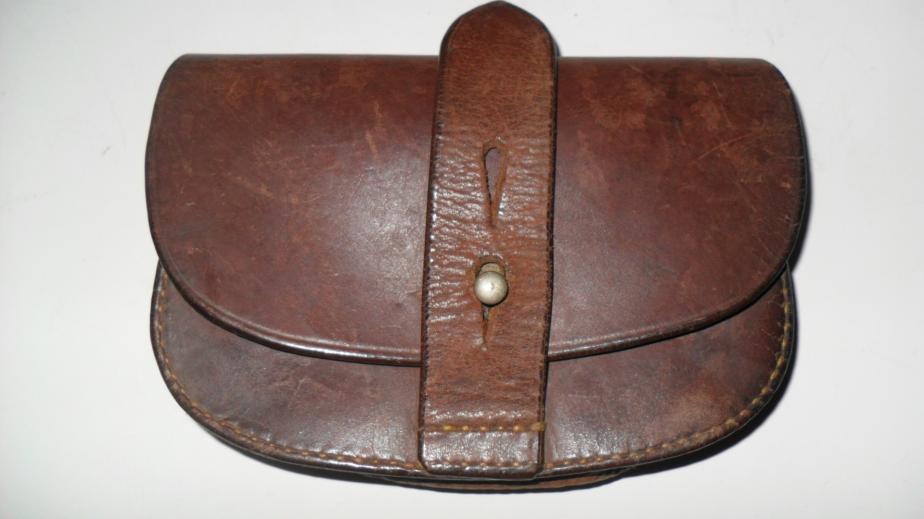 Sam Browne Leather Pistol Ammo Pouch Variant
