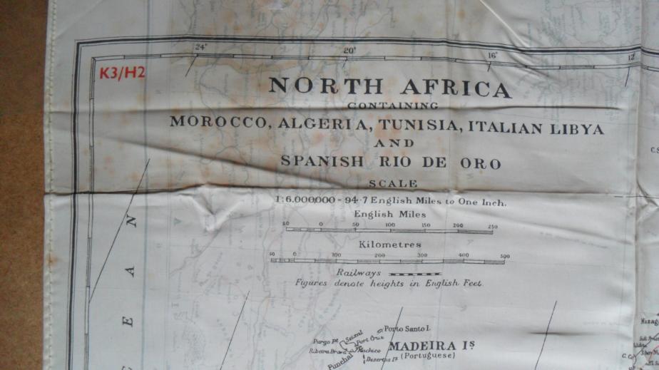 WW2 Silk Escape Map ( North Africa)