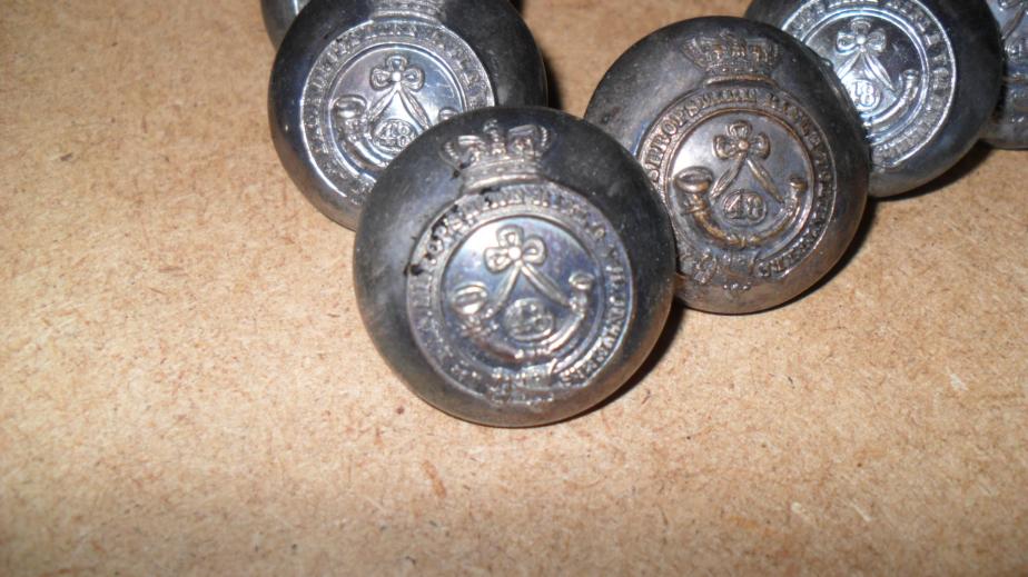 7 x 25mm Scarce Victorian 1st Batt Shropshire Rifle Volunteers Officers Buttons