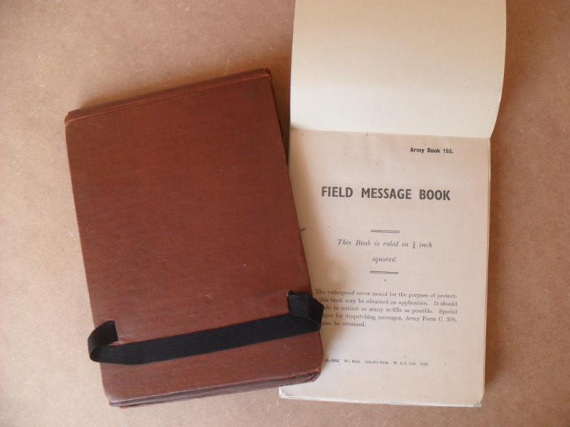 WW2 Army Field Message Book 153 + Cover 