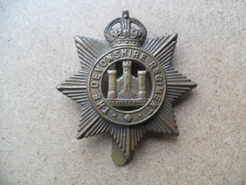 WW1 Devonshire Regiment 1916 Economy Cap Badge