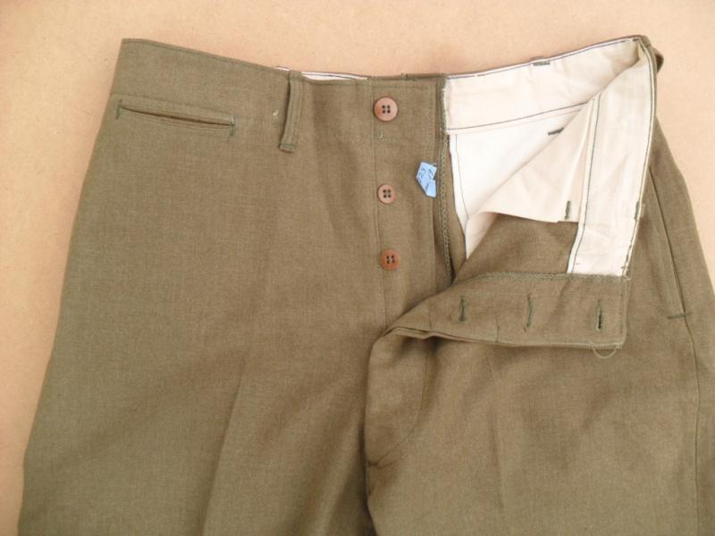 WW2 US M37 Wool (Mustards) Enlisted Mans Trousers