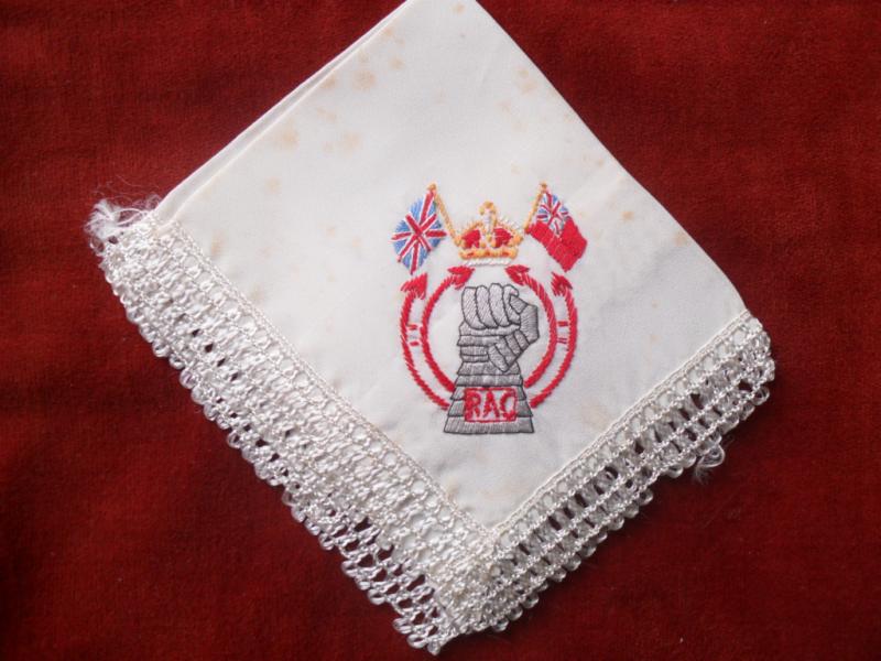 WW2 Royal Armoured Corps Souvenir Handkerchief