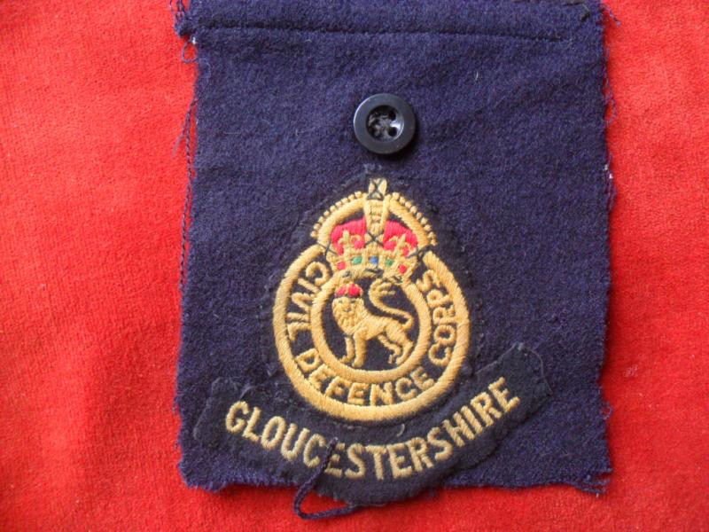 Gloucestershire Civil Defence Corps Breast Patch & Tab