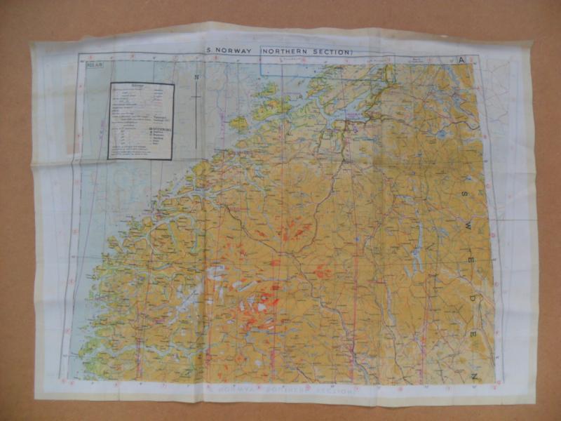 WW2 Silk Escape Map Norway (Telemark)