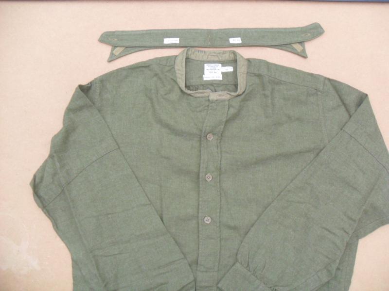 Korean War Period British Officer`s Collarless Shirt & Collar