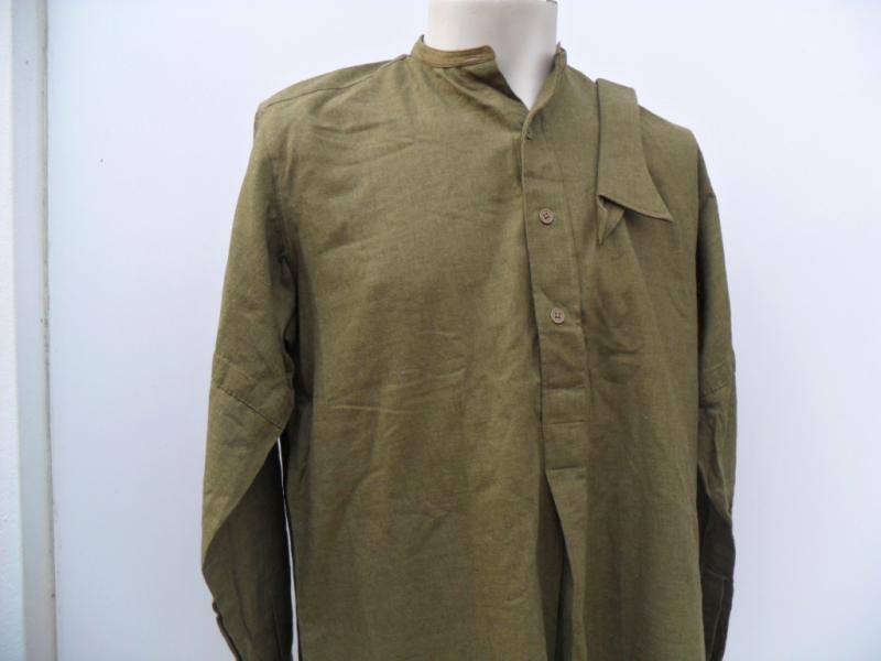 WW2 / Korean War British Officers Collarless Shirt + Collar