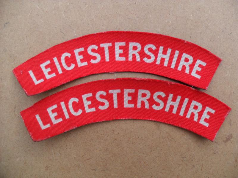 WW2 Leicestershire Printed Shoulder Titles