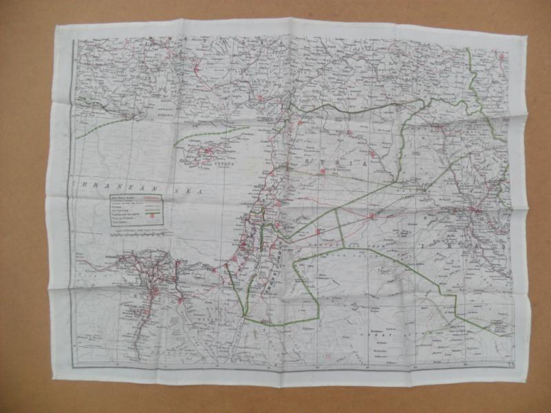 Pre-1943 Silk Escape Map, Middle East