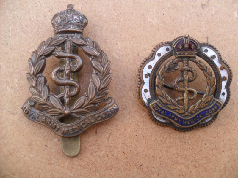 WW1/2  RAMC Cap Badge & Sweetheart Brooch 