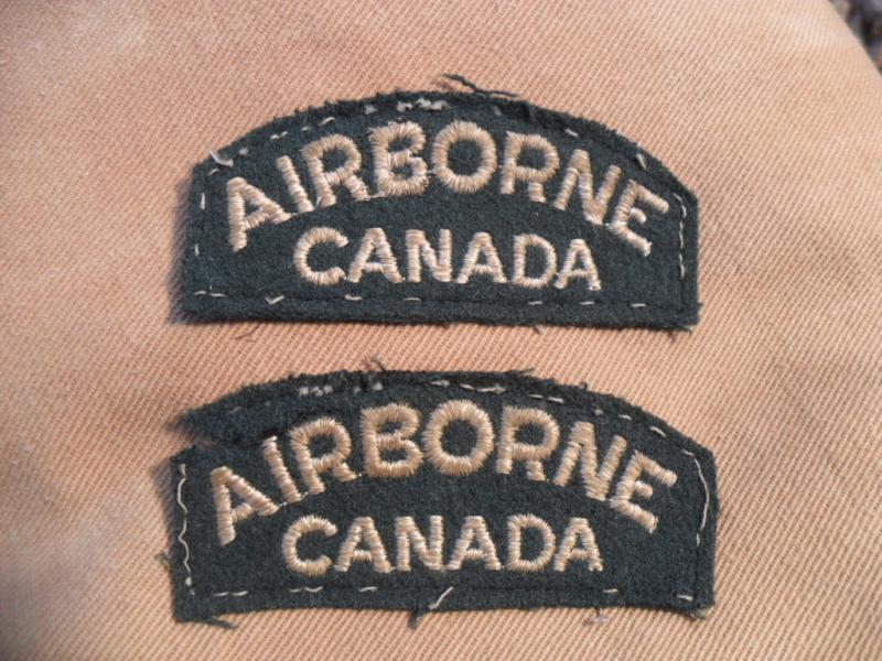 WW2 Canadian Airborne Cloth Shoulder Titles