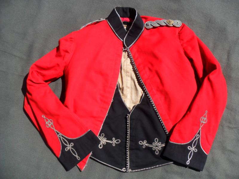 Victorian Light Infantry Officer`s Scarlet Mess Jacket & Waistcoat