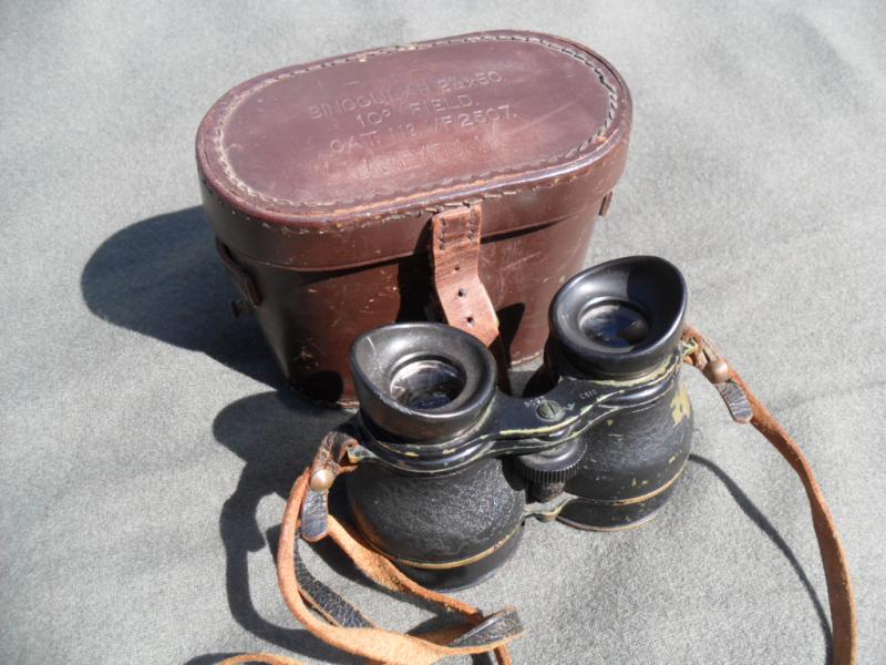 Scarce WW2 British Airborne Issue Binoculars + Case