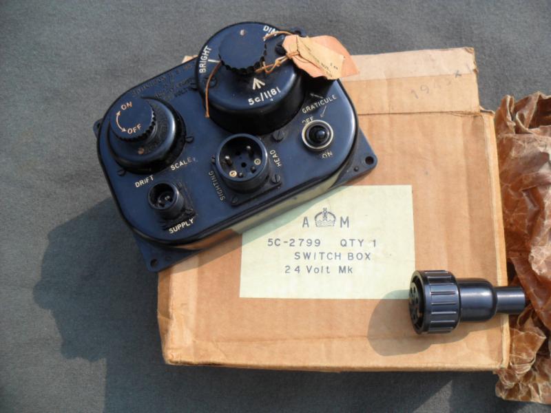 WW2 RAF/AM Lancaster Bombsight Switch Box 5c/2799