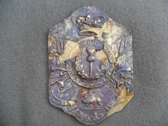 Rare Georgian Royal Regiment (Royal Scots) 1800-1812 Shako Plate (no.3)