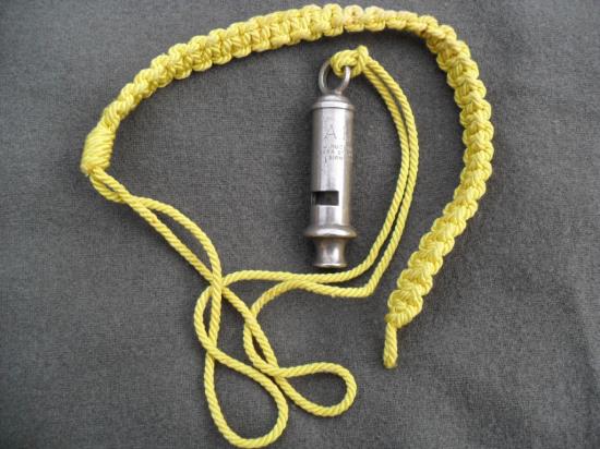 WW2 ARP Whistle & Lanyard