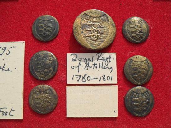 Georgian Royal Regiment of Artillery Buttons (Ground-Dug in the West Indies)