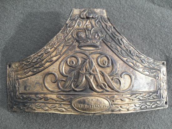 Rare George III 2nd Lifeguards 1812 Pattern Cavalry Helmet Plate (Waterloo Period)
