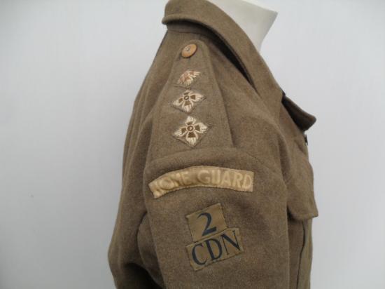Early WW2 2nd Cardiganshire Home Guard Officer's Battledress Blouse & Trousers