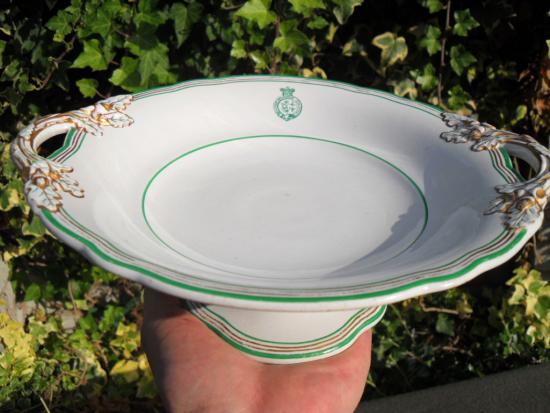 Rare Victorian Herefordshire Militia Porcelain Compote Dish