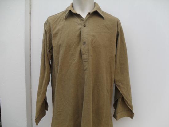 1945 British Ordinary Ranks Issue Collar-Attached Wool Shirt