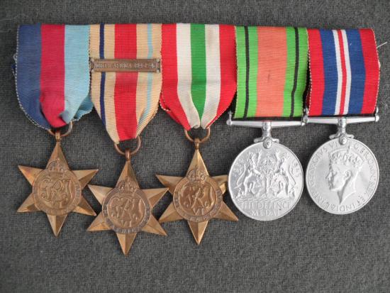 WW2 Africa & Italy Stars Medal Group