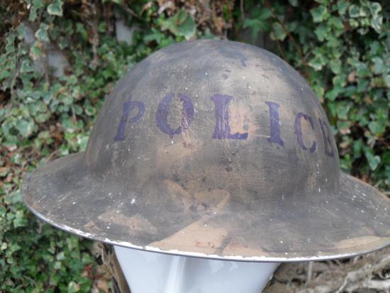 Rare Early WW2 RAF Police Desert War / Mediterranean Mk1* Steel Helmet