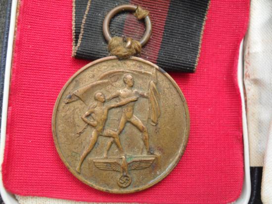 WW2 German Third Reich 1938 Annexation Of Sudetenland Medal
