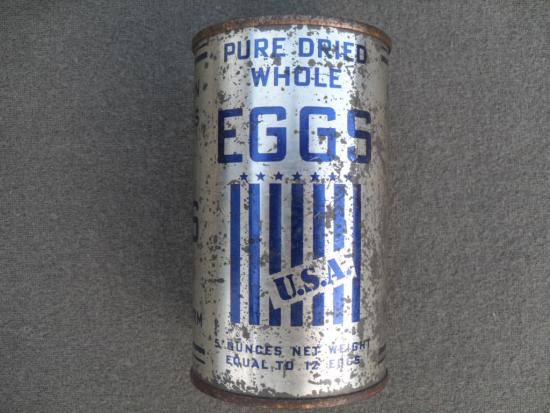 WW2 Sealed Tin Of Dried Eggs - Supplied By U.S.A To British Ministry Of Food