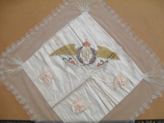 WW1 Royal Flying Corps Silk & Lace Cushion Cover