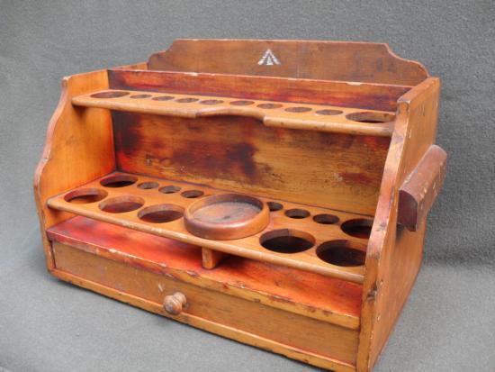 1920's - Early 30's British Army Portable Apothecary Bottle & Phial Rack / Stand