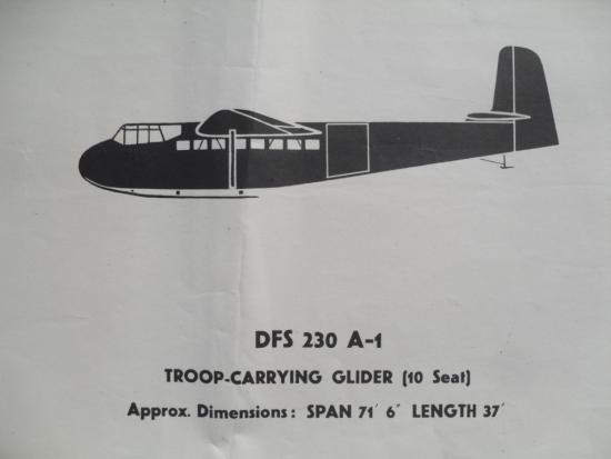 Original WW2 Aircraft Recognition Poster - German DFS A-1 Troop Carrying Glider