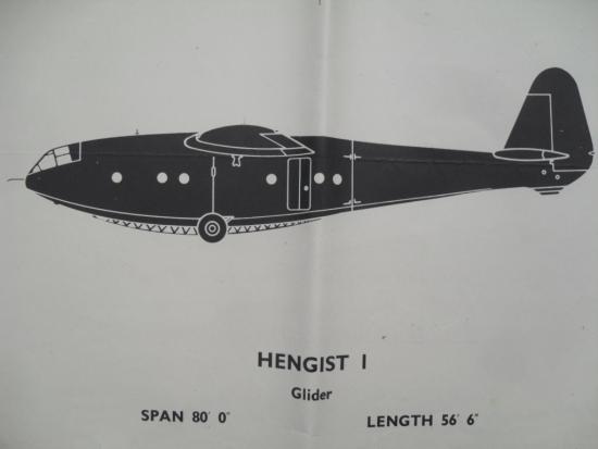 Original WW2 Aircraft Recognition Poster - British Hengist Mk1 Troop - Carrying Glider