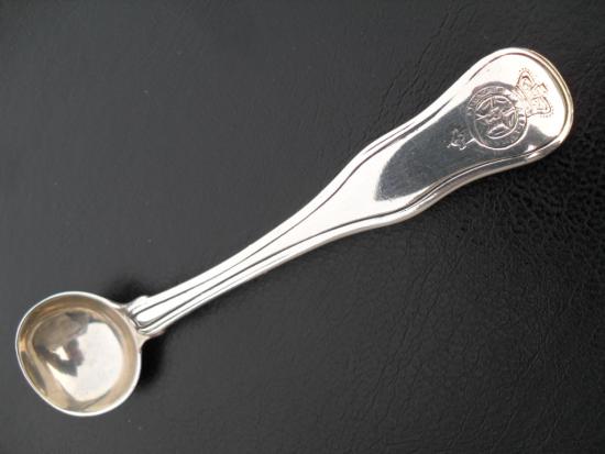 Georgian Royal Fusiliers Sterling Silver Salt/Condiment Spoon 1829