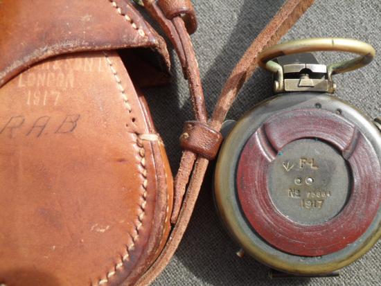 WW1 South Lancashire Reg't Attributed Officer's Compass & Case 1917