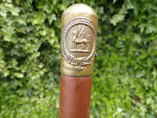 Scarce Montgomeryshire Imperial Yeomanry Riding Crop 1901-1908