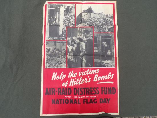Rare WW2 Air-Raid Distress Fund Poster