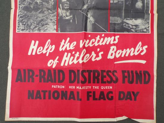 Rare WW2 Air-Raid Distress Fund Poster