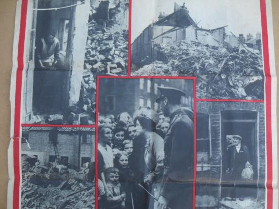 Additional Images Rare WW2 Air-Raid Distress Fund Poster (Code 51469)