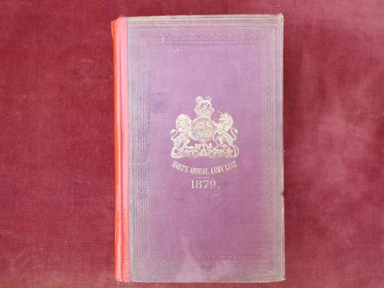 1879 Hart's Annual Army List (Anglo - Zulu War Link) A/F