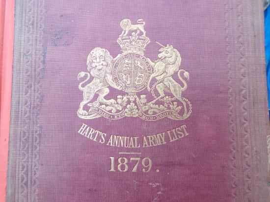 1879 Hart's Annual Army List (Anglo - Zulu War Link) A/F