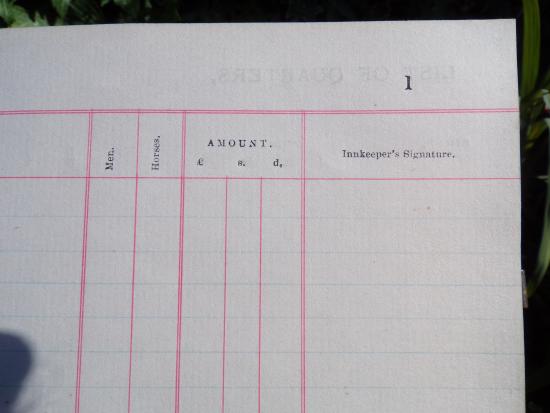 Late Victorian / Boer War Period Army Book 123 (List Of Quarters For Billeting Troops)