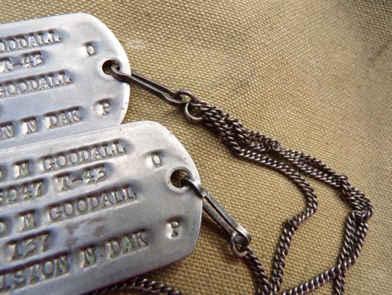 Early WW2 U.S Army Combat Engineer Dog Tags - New Guinea (Pacific Theatre)