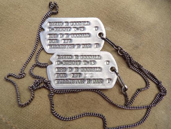 Early WW2 U.S Army Combat Engineer Dog Tags - New Guinea (Pacific Theatre)