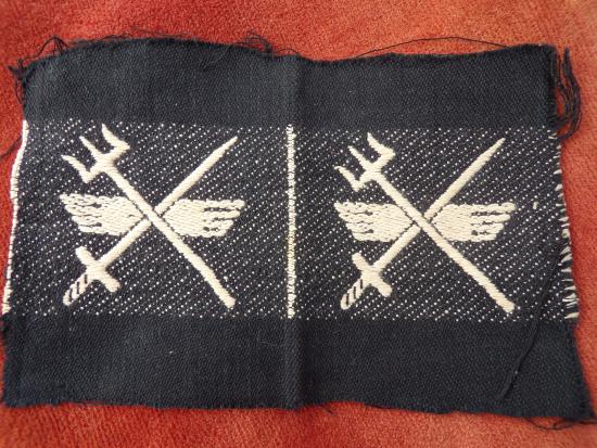 Uncut Pair WW2 British Indian 33 Corps Formation Signs
