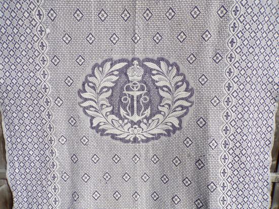 Inter-War / WW2 Royal Navy / Royal Marines Counterpane Bedspread
